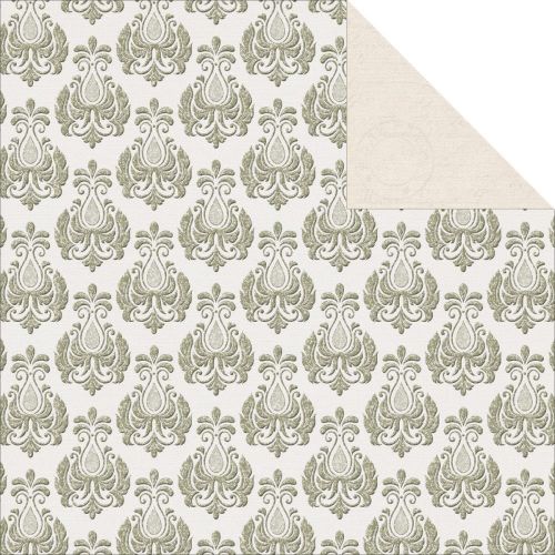 Teresa Collins Designs - Urban Market - Damask 12 x 12 Double Sided Patterned Paper Glittered