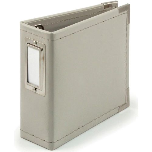 We R Memory Keepers - We R Instagram Classic Leather Ring Album 4"X4" - Greige