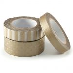 We R Memory Keepers - Metallic Washi Tape - 3 Rolls with 26 Feet per Roll - Gold