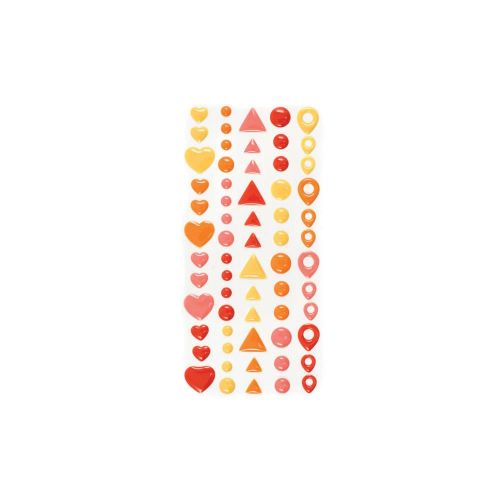 We R Memory Keepers - Enamel Shapes - Warm Shapes, 64/Pkg