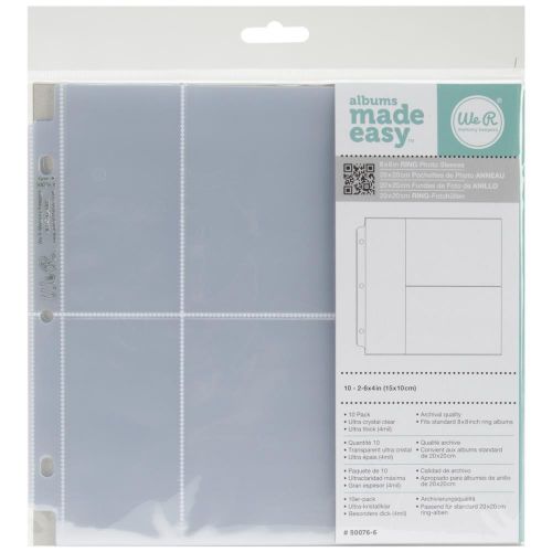 We R Memory Keepers - Ring Photo Sleeve Protectors 8"X8" 10/Pkg
