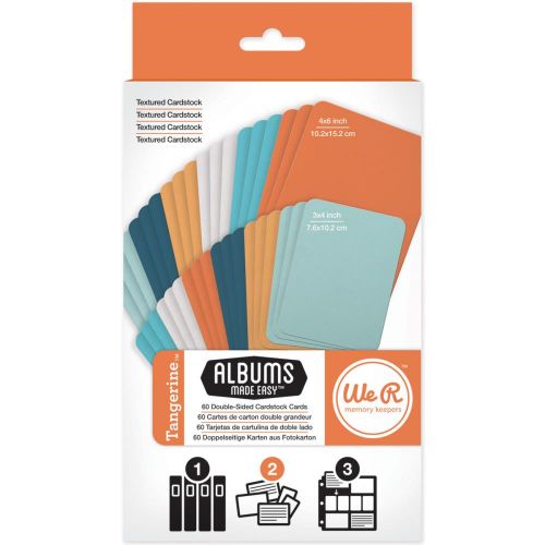We R Memory Keepers - Albums Made Easy - Textured Cardstock - Tangerine