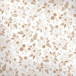 We R Memory Keepers - Sheer Metallic Vellum 12"X12" - Gold Flower