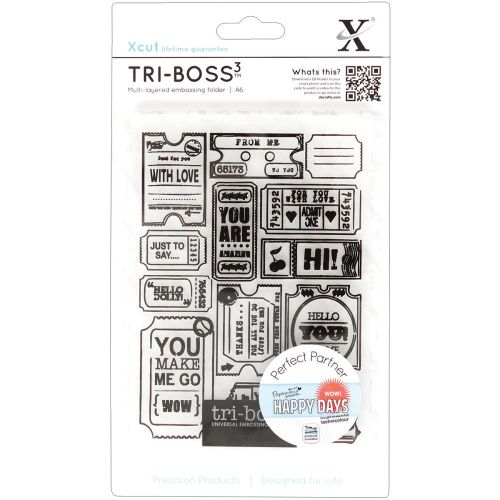 Do Crafts - Xcut Embossing Folder - A6 Happy Days - Ticket Stubs