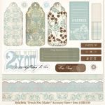 My Minds Eye - Bella Bella - French Flea Market - French Flea Market Accessory Sheet