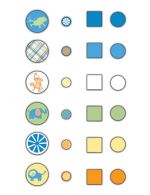 My Little Yellow Bicycle - Baby Safari - Boy - Brad Assortment ? Enamel Glitter and Flocked