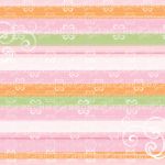 My Little Yellow Bicycle - Baby Safari - Girl - Specialty Paper - Girl Strips & Swirls with Glitter and Thermography