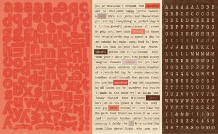 Authentique - Carefree - Elements - 12" x 8" Sticker Sheet