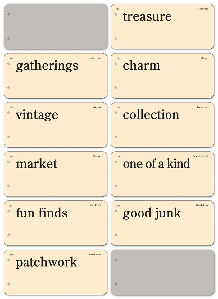 October Afternoon - Thrift Shop - Flashcard Book