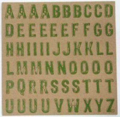 Bella - Chipz alphabet - green