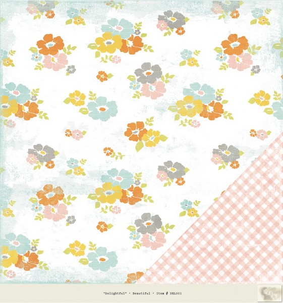 Authentique -Delightful - Beautiful 12 x 12 Double Sided Paper