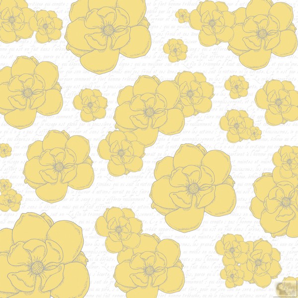 Teresa Collins Designs: Everyday Moments: Yellow Flowers Paper