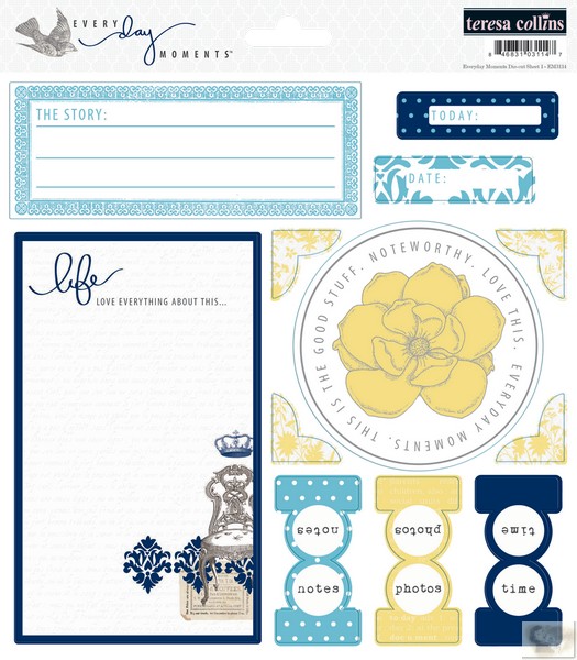 Teresa Collins Designs: Everyday Moments: Die Cut Sheet 1