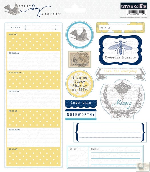 Teresa Collins Designs: Everyday Moments: Die Cut Sheet 2