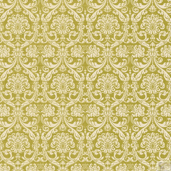 Teresa Collins Designs: Fabrications Canvas: Green Damask Paper
