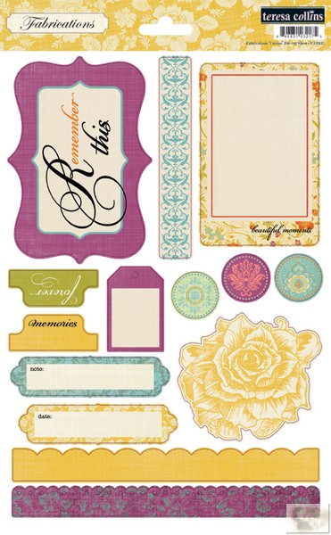 Teresa Collins Designs: Fabrications Canvas: Die Cut Sheet