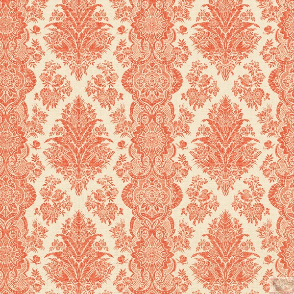 Teresa Collins Designs: Fabrications Linen: Red Brocade Paper