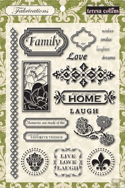 Teresa Collins Designs: Fabrications Linen: Stamps