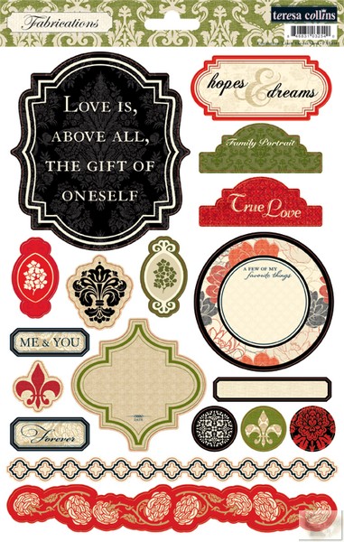 Teresa Collins Designs: Fabrications Linen: Die Cut Sheet