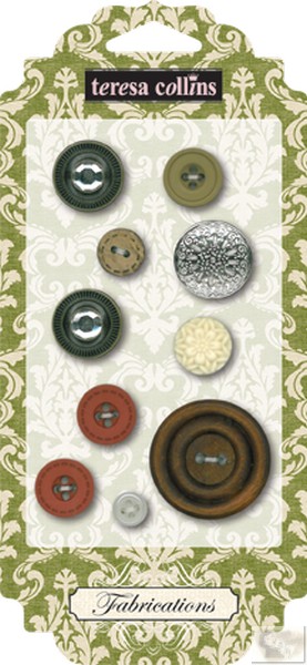 Teresa Collins Designs: Fabrications Linen: Buttons
