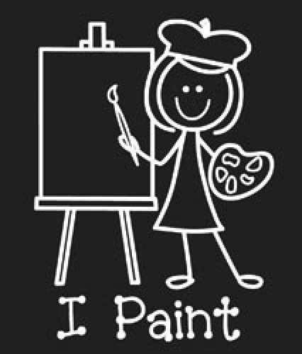 Family Decals - Me & Peeps Large Decal - I Paint