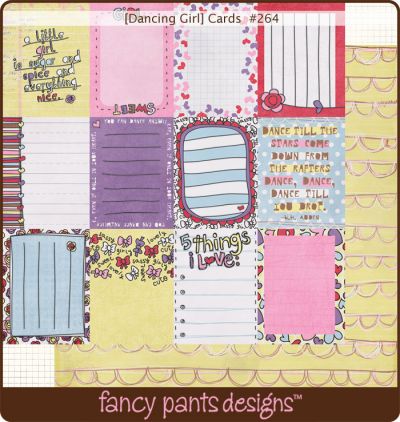 Fancy Pants - Dancing  Girl Cards Paper