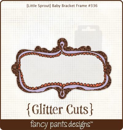 Fancy Pants - Little Sprout  Baby Bracket Frame Glitter Cut