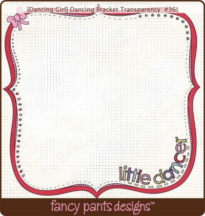 Fancy Pants - Dancing Girl Rainbow Scallop Overlay