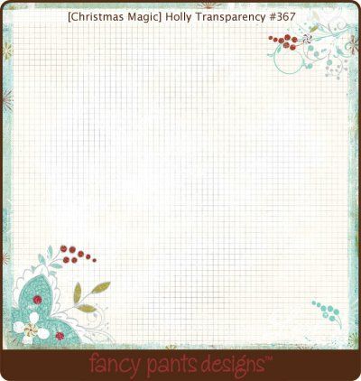 Fancy Pants - Christmas Magic Holly Overlay