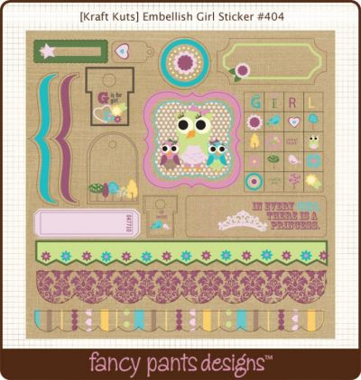 Fancy Pants - Kraft Kuts - This Girl - Accent Girl Sticker