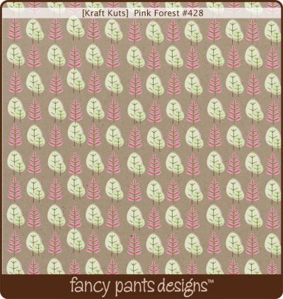 Fancy Pants - Kraft Kuts - Pink Forest