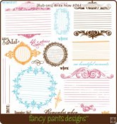 Fancy Pants - Write Now - Rub-ons - 8" x 8"