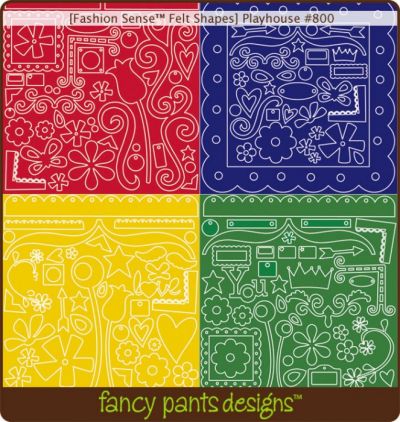 Fancy Pants - Fashion Sense Playhouse Felt Shapes