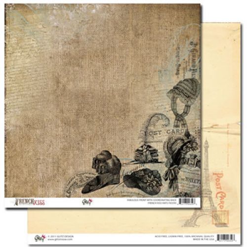 Glitz Design - French Kiss - Hats 12x12 d/sided paper