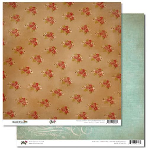 Glitz Design - Happy Travels - Floral 12x12 d/sided paper
