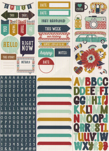 My Minds Eye - Happy Camper - Alpha/Word Stickers