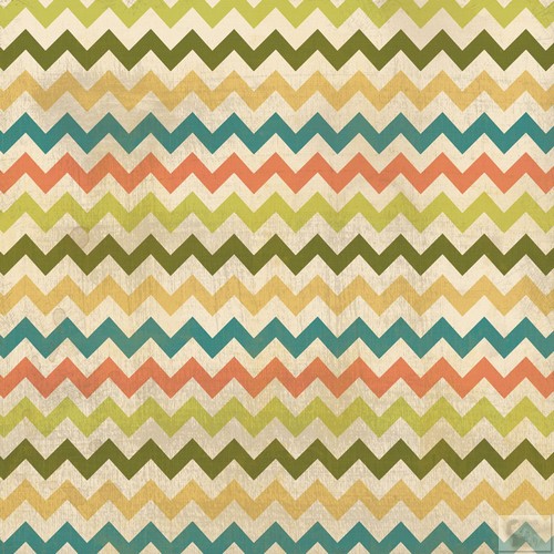 My Minds Eye - Indie Chic - Citron - Measure - Pizazz 12X12 Paper