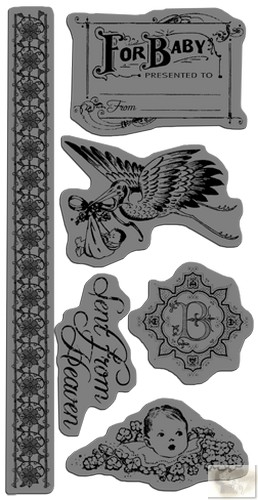 Graphic 45 - Little Darlings - Cling Rubber Stamp 2 - 4"X8"