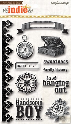 My Minds Eye - Indie Chic - Nutmeg - Hanging Out - Stamps