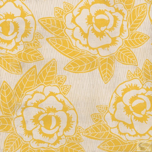 My Minds Eye - Indie Chic - Nutmeg - Hanging Out - Roses 12X12 Paper