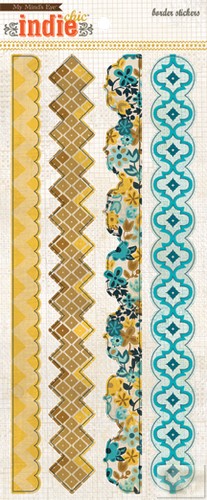 My Minds Eye - Indie Chic - Nutmeg - Memories - Border Sticker