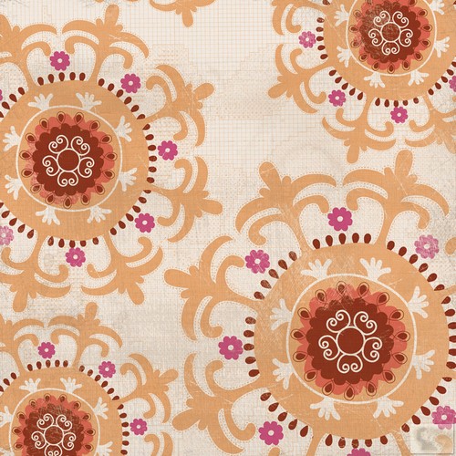 My Minds Eye - Indie Chic - Saffron - Create - Ornament 12X12 Paper