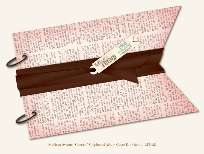 My Minds Eye - Lost & Found - Madison Avenue "Cherish" Chipboard Album Cover Kit