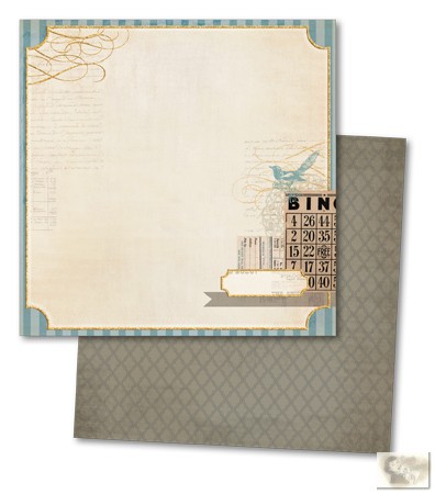 My Minds Eye - Lost & Found 3 - “Oliver” Bingo Glitter 12x12 Paper