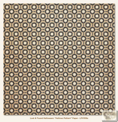 My Minds Eye - Lost & Found Halloween - Hallows Glittered Pattern Paper