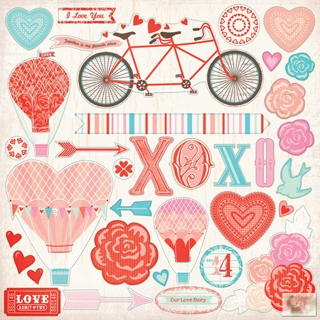 My Minds Eye - Lucky in Love Stickers