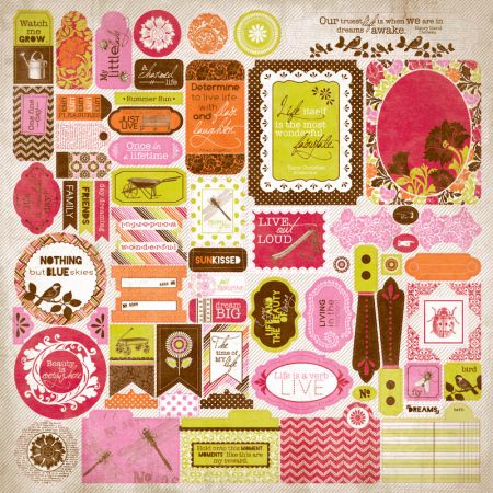 Authentique - Lively - 12 x 12 Stickers - Details