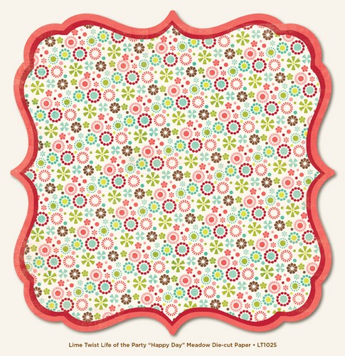 My Minds Eye - Lime Twist - Life of the Party - Happy Day - Meadow Die-cut Paper