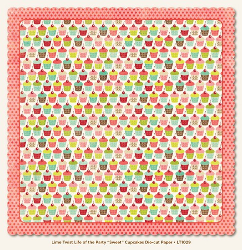 My Minds Eye - Lime Twist - Life of the Party - Sweet - Cupcakes Die-cut Paper