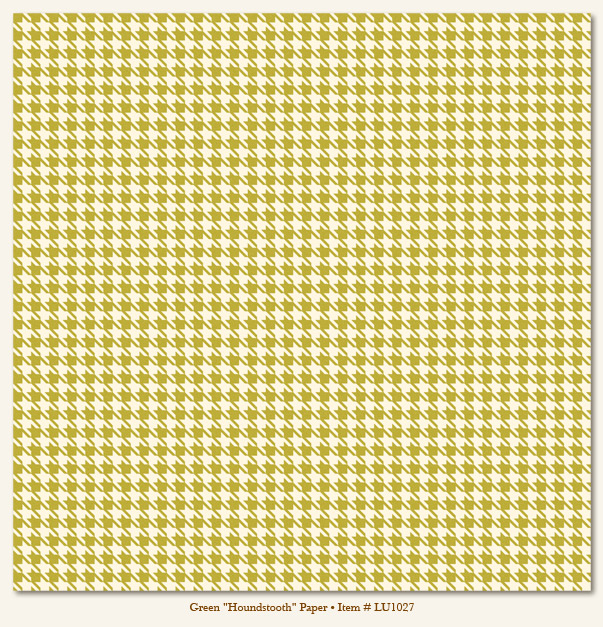My Minds Eye - Lush - Green Houndstooth Paper
